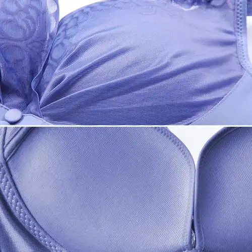 维尔美3d直立棉无痕无钢圈文胸光面深v聚拢美背内衣女加厚a杯1663