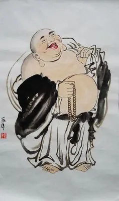 中国画家协会理事 屈永年 《弥勒佛》