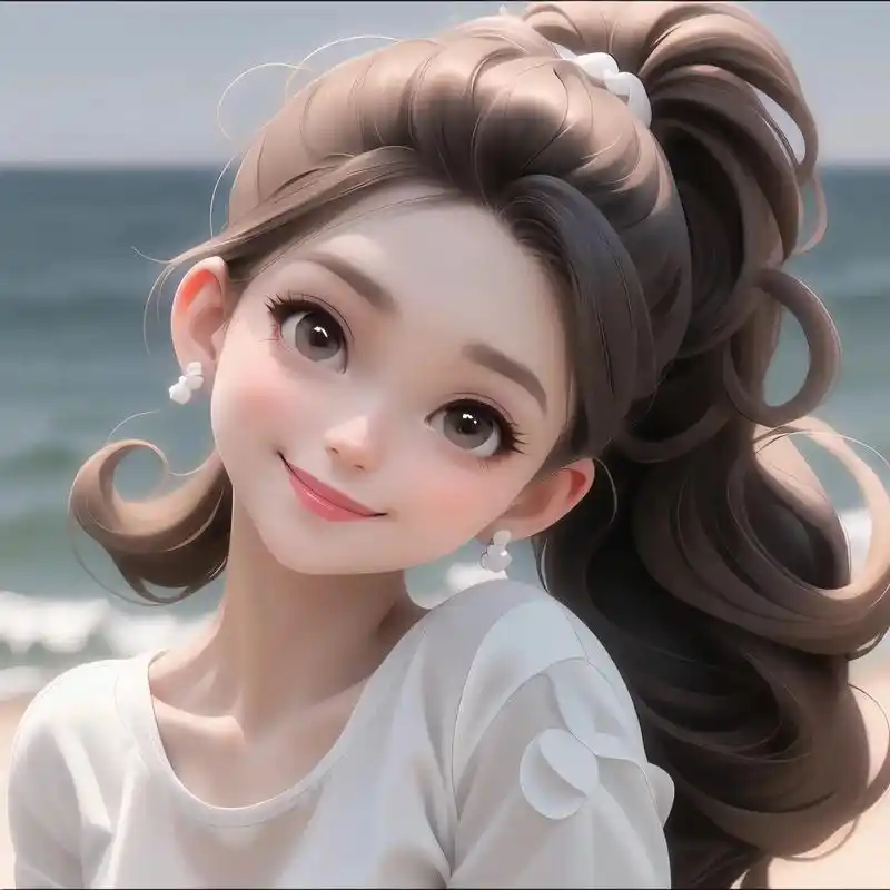 女生头像侧脸高马尾 - 抖音