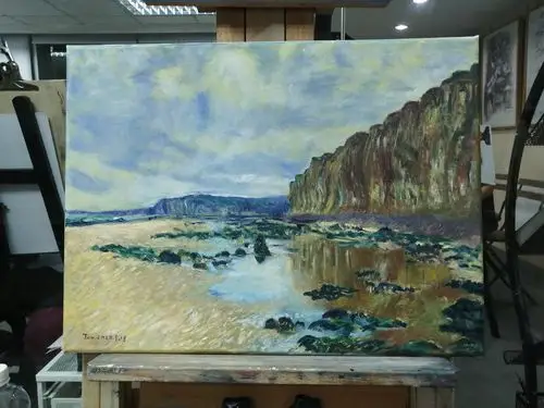 莫奈《普维尔悬崖》临摹