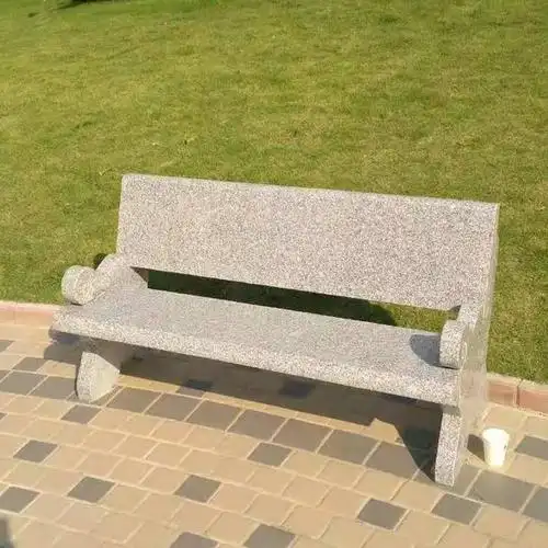 直供石椅石凳花岗岩大理石长形靠背座椅园林户外现货加工定制