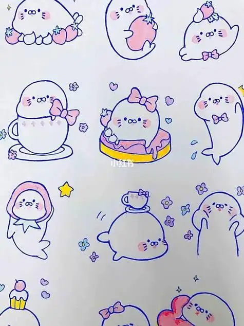 好看的图案简笔画少女心