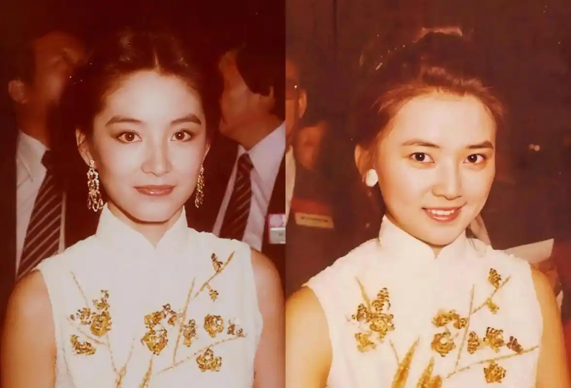 林青霞和胡慧中的相似照片欣赏 胡慧中比林青霞小2岁,出道即被称为是