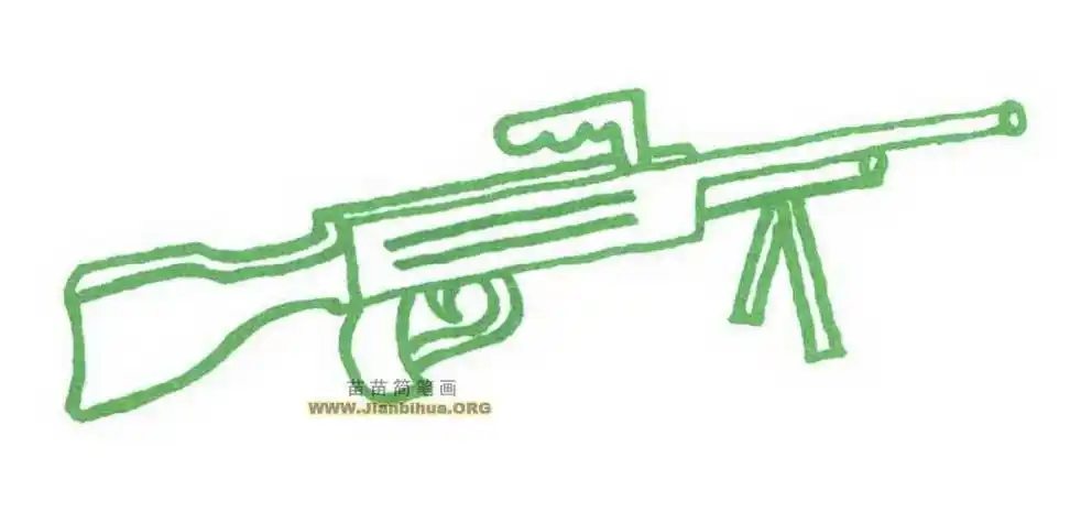 飞机上的机枪简笔画 简笔画图片大全-普车都