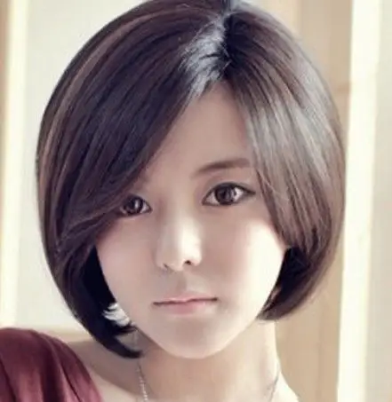 斜刘海波波头蘑菇头……,短发图片,发型图片