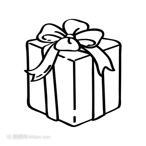 礼物盒简笔画图片大全 - 简单简笔画
