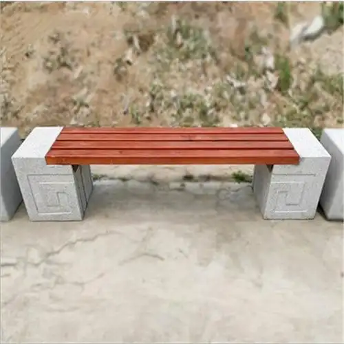 公园防腐木石凳 大理石长条凳 公园石头凳 广场长条石凳 泽业雕塑图片
