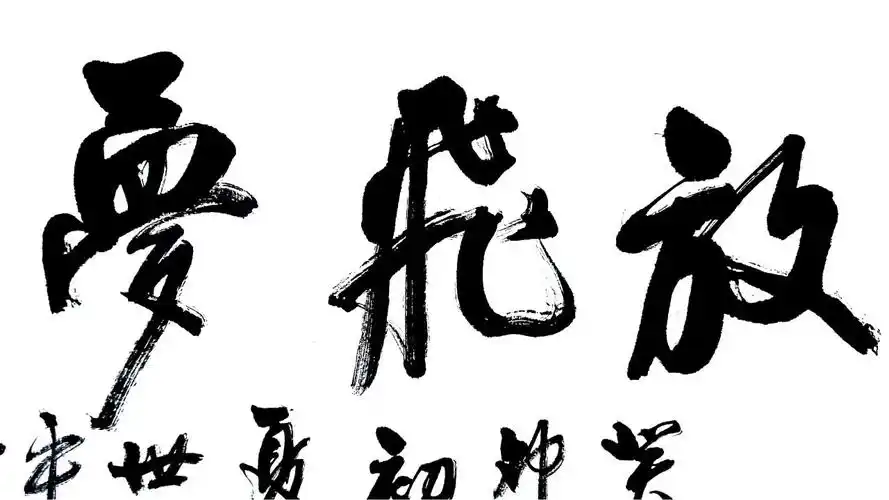 书法:"放飞梦想"大字书写