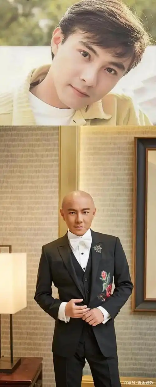 电影《长津湖之水门桥》的记者发布会上,朱亚文光头造型出场,黑大衣戴