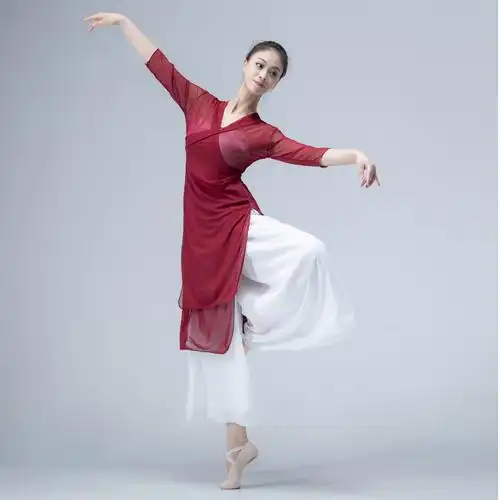 古典舞身韵纱飘逸民族汉唐演出服集训成人中国舞古典舞服