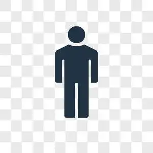 透明通道人物在透明背景上隔离的人矢量图标, 人物标志设计照片