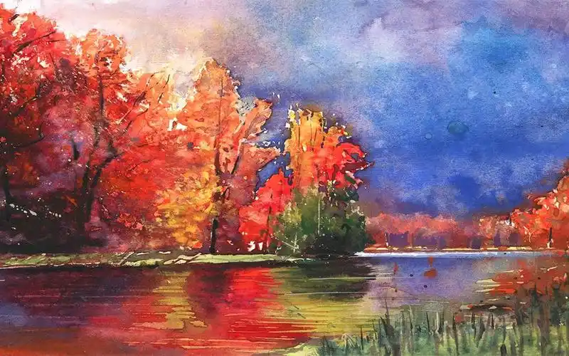 「福利」「中英字幕」skillshare - 唯美秋季风景(水彩画)