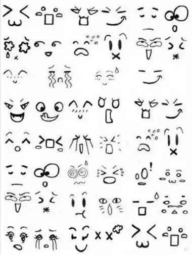 手帐简笔画表情可爱的表情简笔画头像可爱表情简笔画,另类的emoji表情