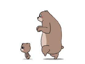 大熊gif小熊gif小心翼翼gif可爱gif