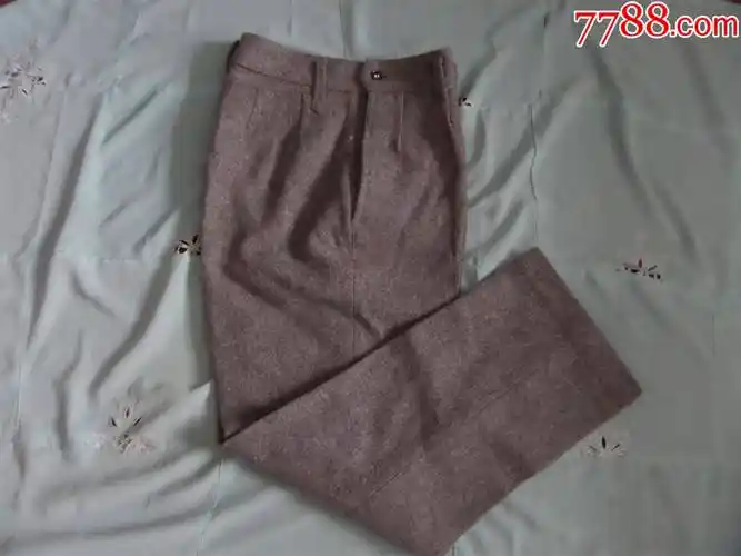 老裤子7.80年代旁开门女裤子呢子(1251)