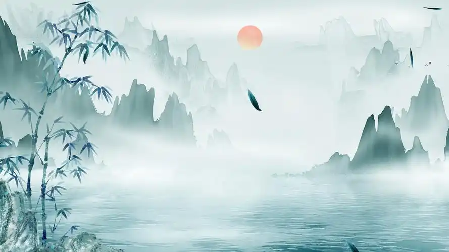 4k唯美意境森林荷花背景视频桃花古风桃花背景