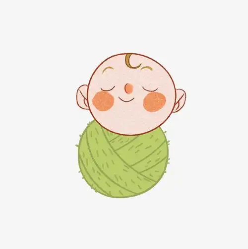 襁褓中婴儿卡通婴儿矢量图下载