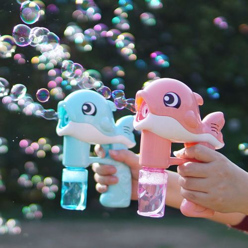 儿童电动吹泡泡机少女心玩具同款网红全自动海豚泡泡机男女孩玩具