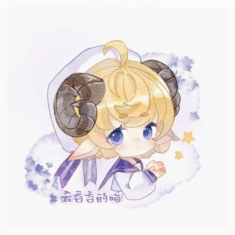 q版头像 | 羊咩咩 有人会不喜欢小羊咩 ---------- 软件:procreate