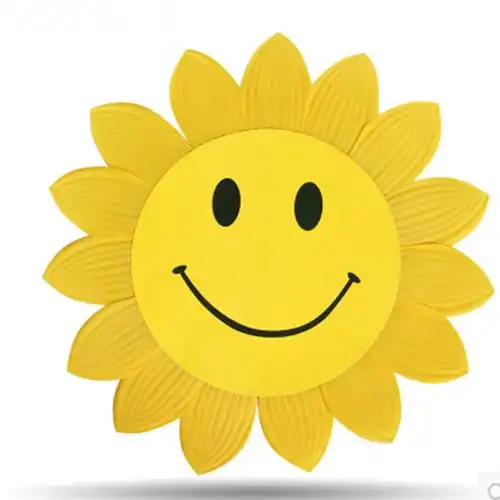 厂家批发六一幼儿舞蹈道具笑脸五色向日葵手拿花演出