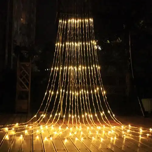 厂家直营led彩灯流水灯窗帘灯节日装饰彩灯串商场装饰流水瀑布灯