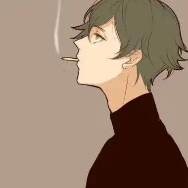 超帅动漫男生抽烟头像图片(图8)