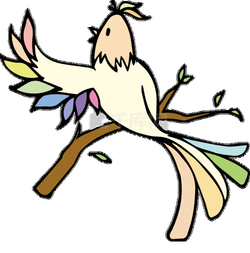 可爱小鸟唱歌五彩鸟鹦鹉动图gif