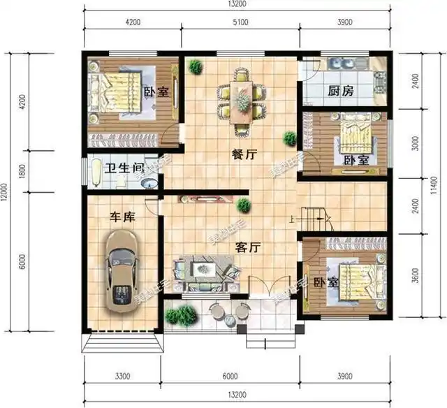 三栋一层农村自建房,结构比较简单,时尚又实惠,养老的不二选择.