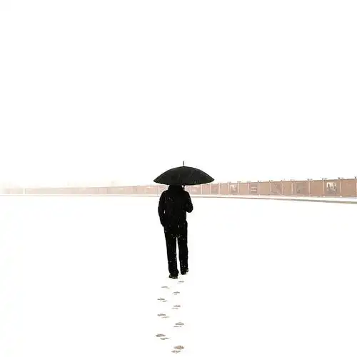 下雪的季节我独自走在路上