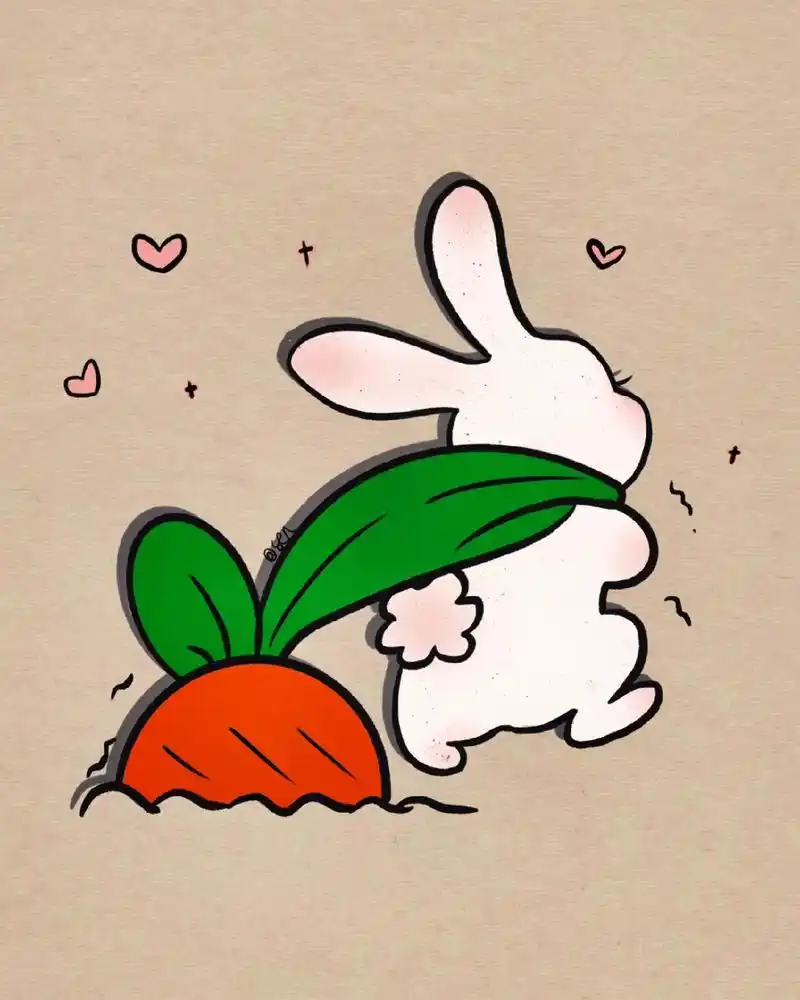 图文伙伴计划 小兔子拔萝卜简笔画怎么画?超级简单,一学就会 - 抖音