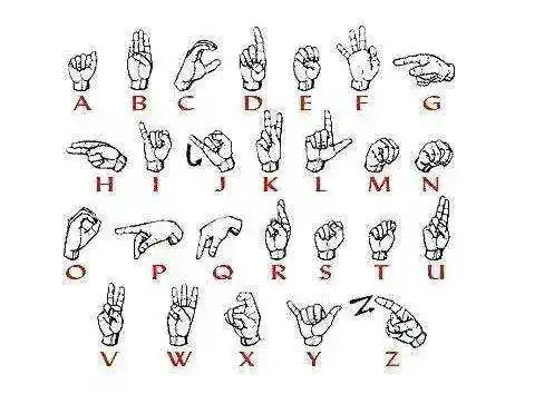 比如这张手语图,字母m和n,r和u,s和t等在手指上的变化很小,就目前的