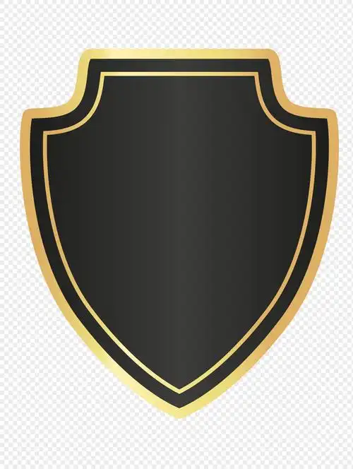 黑色金边造型盾牌