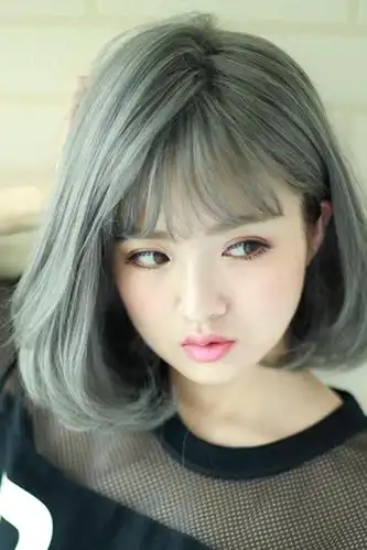 买1送3 奶奶灰波波短发假发女短卷发蓬松自然逼真奶奶灰假发