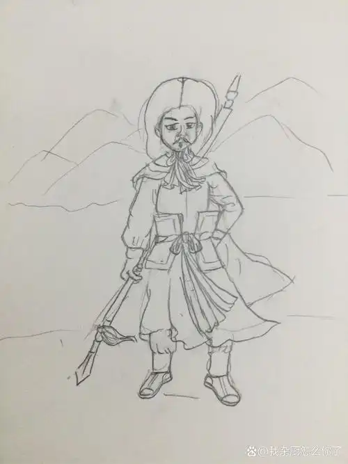 右滑看我画勾史 给我老师儿子画的林冲