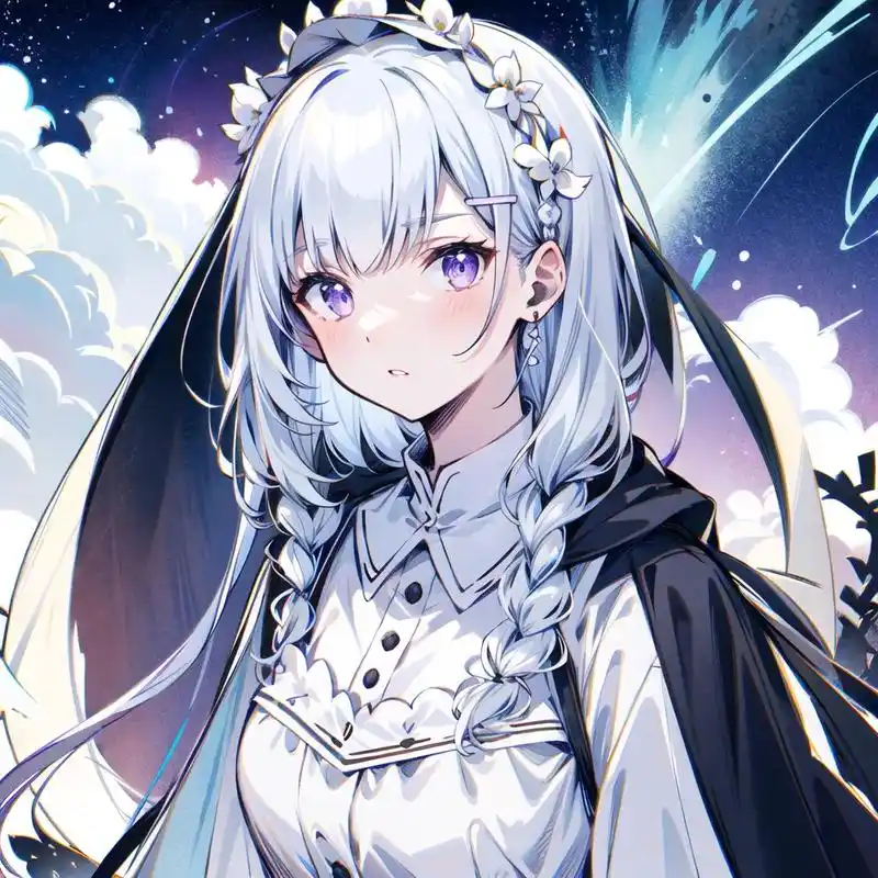 紫瞳少女(1)#二次元头像 #ai绘画 #图文伙伴计划 #紫 - 抖音