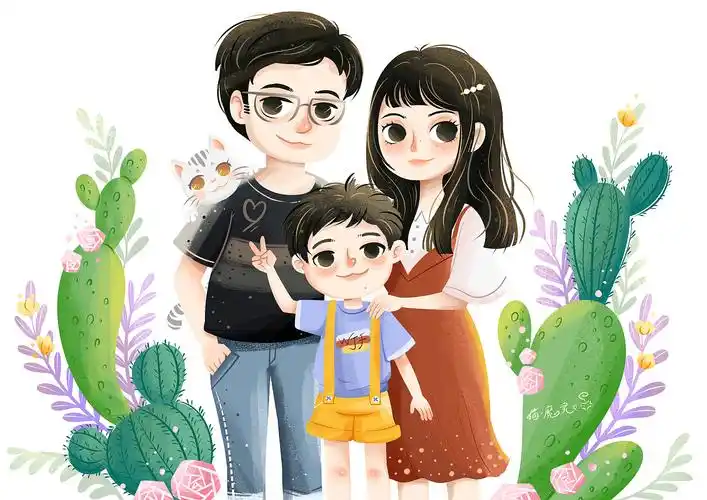 全家福|插画|儿童插画|o猫魔灵o - 原创作品 - 站酷 (zcool)