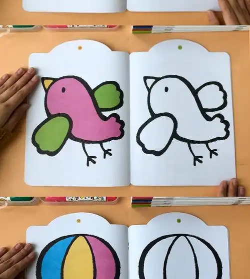 幼小衔接儿童画画本03岁宝宝涂色书幼儿园涂色绘本绘画本填色本图画本