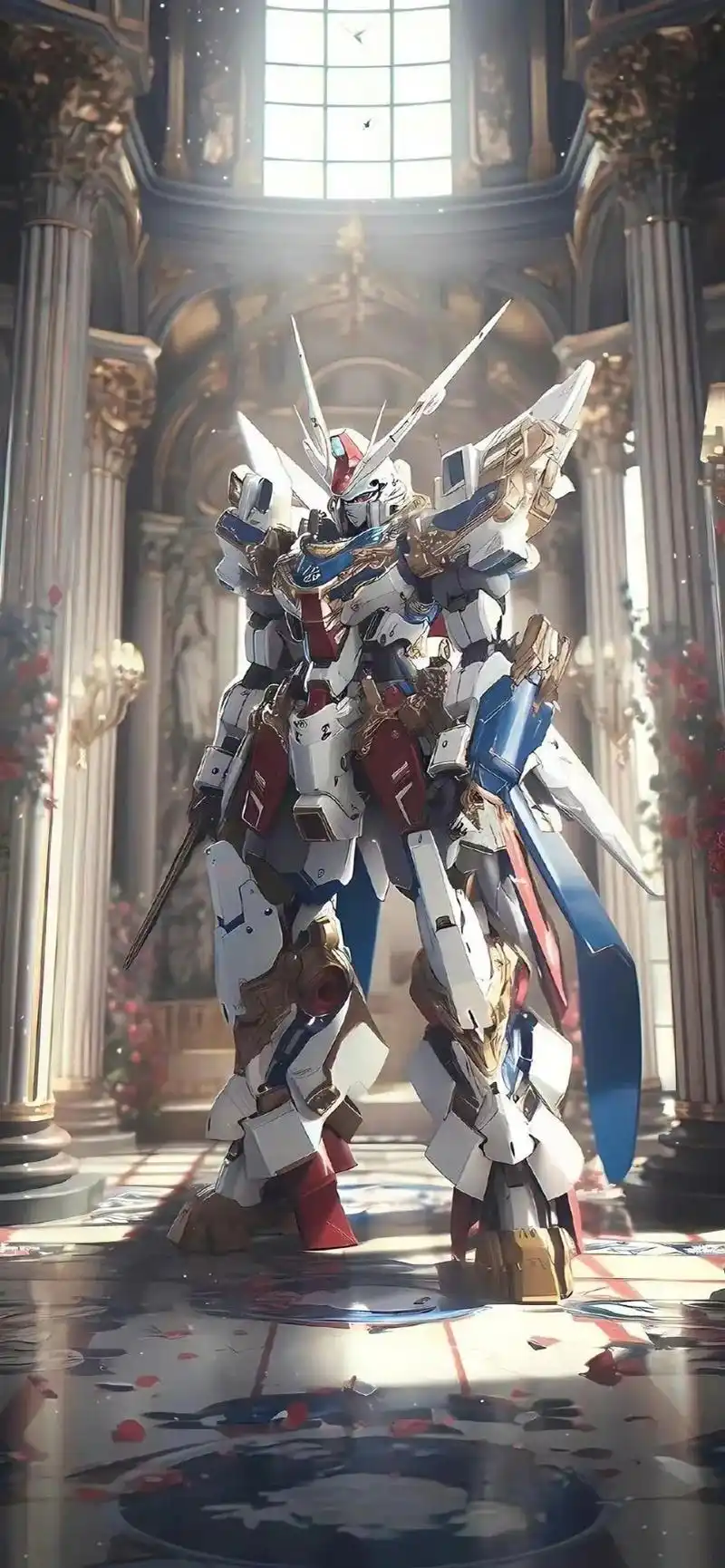 高达壁纸高清 #手机壁纸 #自由之翼 #血肉苦弱机械飞升  - 抖音