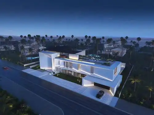 阿拉伯土豪的极简别墅这么玩太高级了