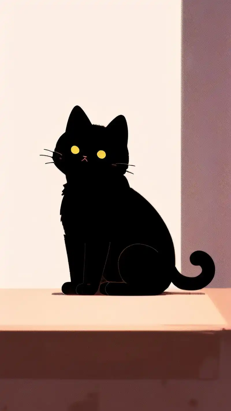 926989小黑猫壁纸大放送!可爱爆棚99