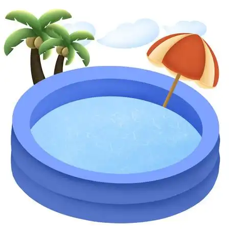 卡通夏季游泳池