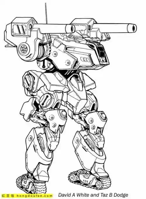 11张可以免费下载的机器人男孩派对卡通涂色图片-红豆饭小学生简笔画