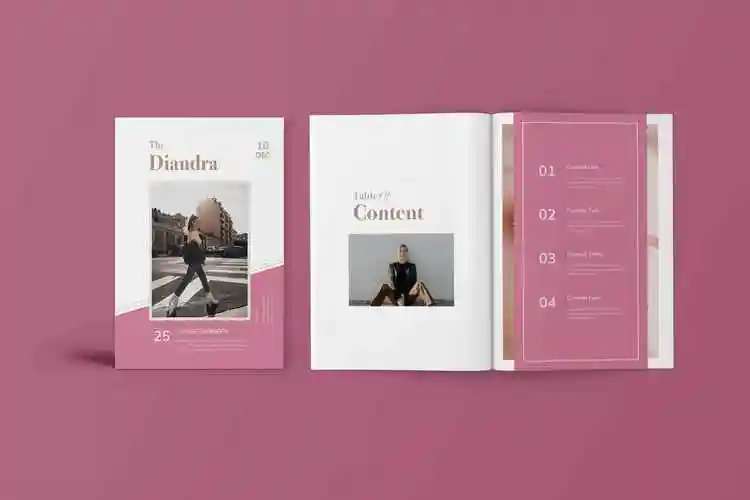 时装画册产品目录lookbook排版设计indd模板fashionlookbookcatalogue