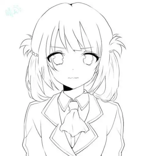 少女头像怎么画出梳着双马尾的热恋中的女孩卡通简笔画动漫女生头像