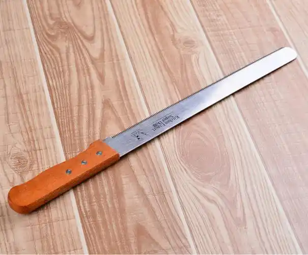 割蜂蜜长刀蛋糕锯齿水果刀带齿不锈钢刀面包切糕刀出口牙刀新家用