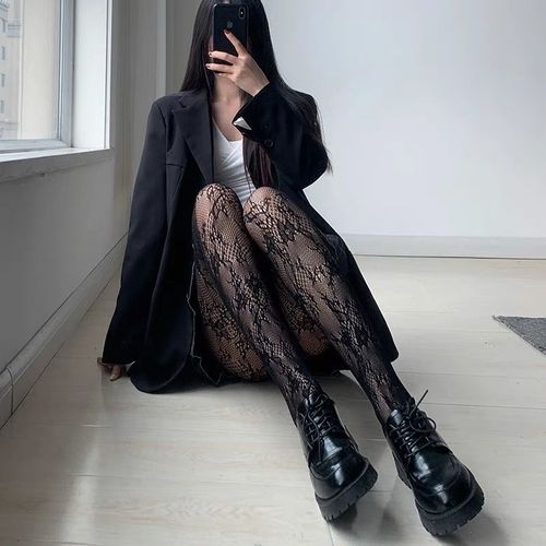 菱馨69巴·黎·黑·色·世·家渔网黑丝袜jk丝袜女薄款夏季美腿网红