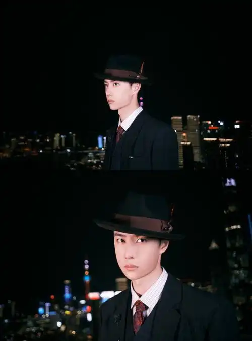 王一博街舞4舞台造型图 雅致西服套装搭配绅士圆礼帽……_高清图集