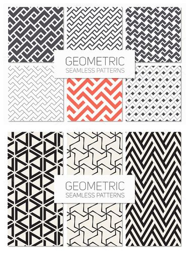 a1510矢量抽象几何图案四方连续纹样底纹背景 ai设计素材