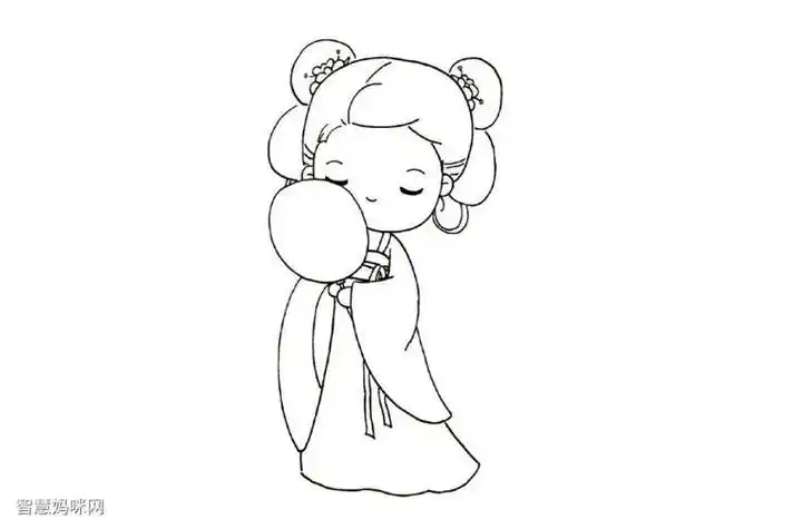 古代女子人物简笔画简笔画大全古代美女儿童画怎么画古代美女简笔画