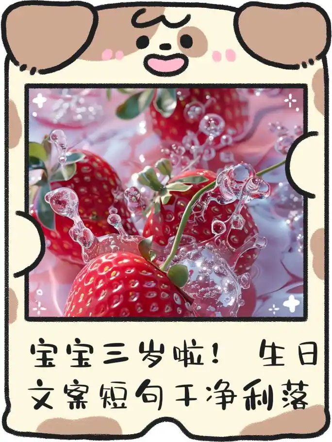 叮~宝宝的三岁生日到啦 2. 三岁啦, 快乐起航 3.